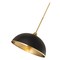 Z-Lite Landry 1 Light Pendant, Matte Black & Rubbed Brass 1004P20-MB-RB - alternate 5